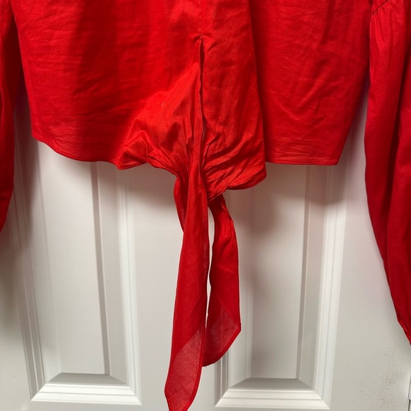 Gianni‎ Bini Red Long Sleeve Shirt size XS - Picture 2 of 4